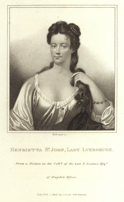 Henrietta St John Lady Luxborough - E. Bocquet