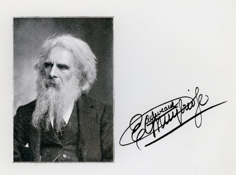Eadweard Muybridge, portrait et signature - Eadweard Muybridge