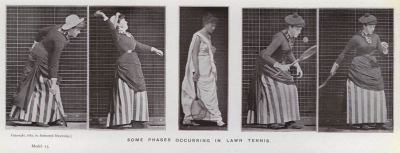 La Figure Humaine en Mouvement : Quelques phases au tennis sur gazon - Eadweard Muybridge