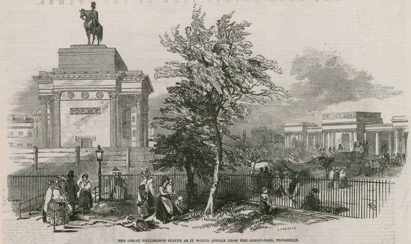La grande statue de Wellington et l
