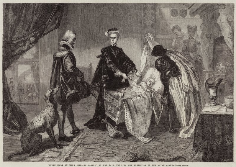 La reine Mary quittant le château de Stirling - Edgar Melville Ward