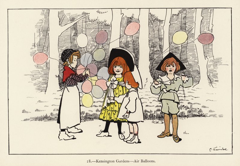 Jardins de Kensington, montgolfières - Edith Farmiloe