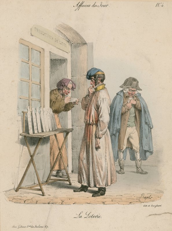 Affaires du jour - la loterie - Edme Jean Pigal