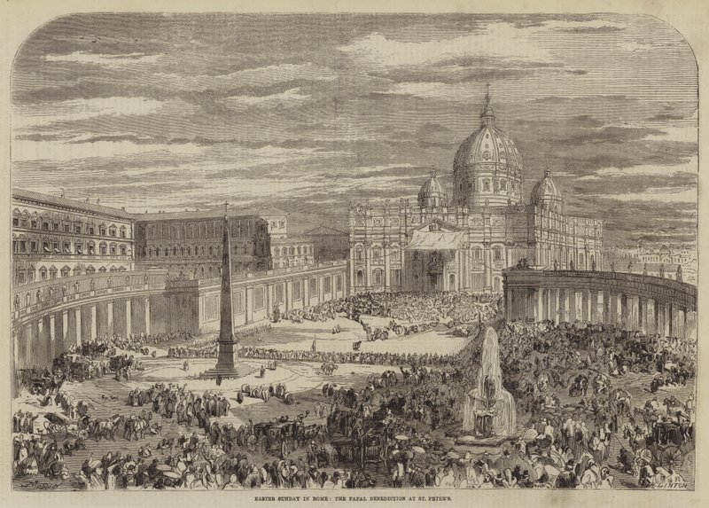 Dimanche de Pâques à Rome, la bénédiction papale à Saint-Pierre - Edmond Morin
