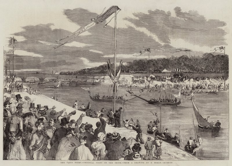 Les fêtes de Paris, joute orientale sur la Seine - Edmond Morin