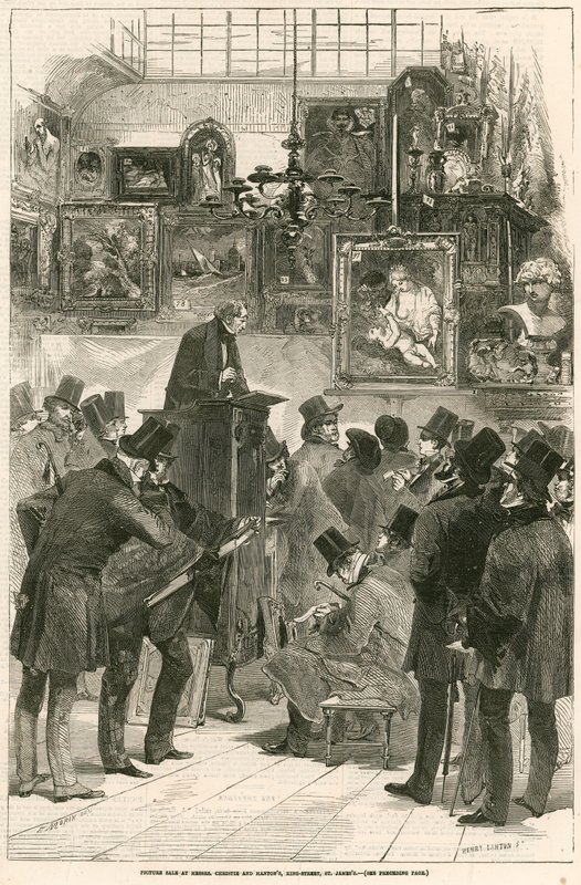 Vente de tableaux chez Messrs. Christie et Manton, King Street, St James