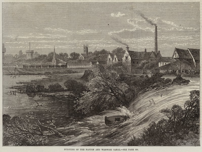Rupture du Canal de Napton et Warwick - Edmund Morison Wimperis
