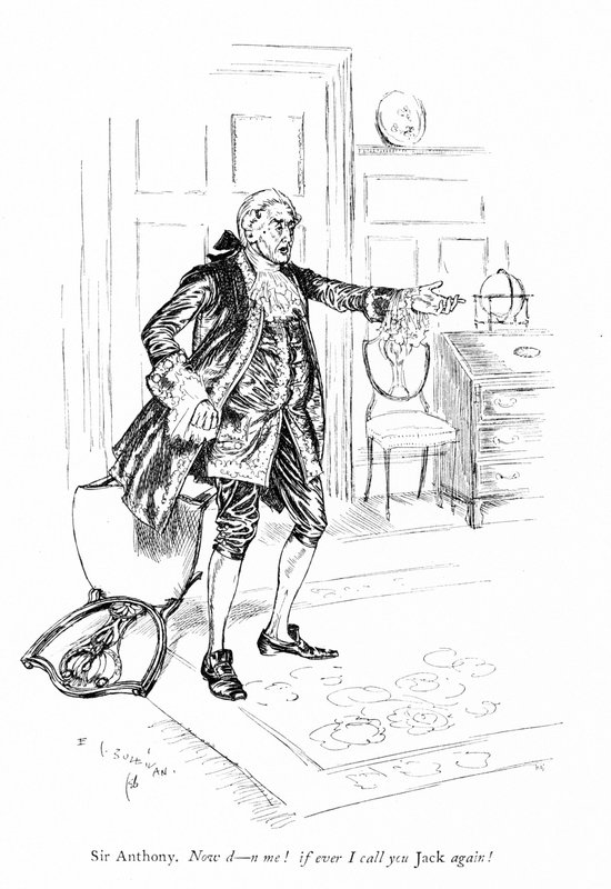 Illustration pour Les Rivaux de Sheridan (gravure) - Edmund Joseph (after) Sullivan
