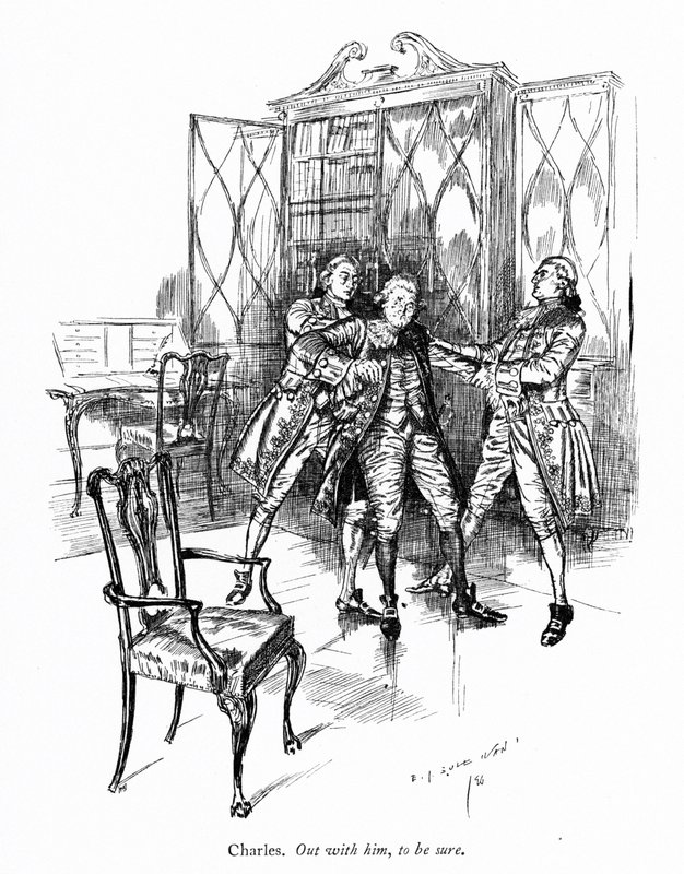 Illustration pour La School for Scandal de Sheridan (gravure) - Edmund Joseph (after) Sullivan