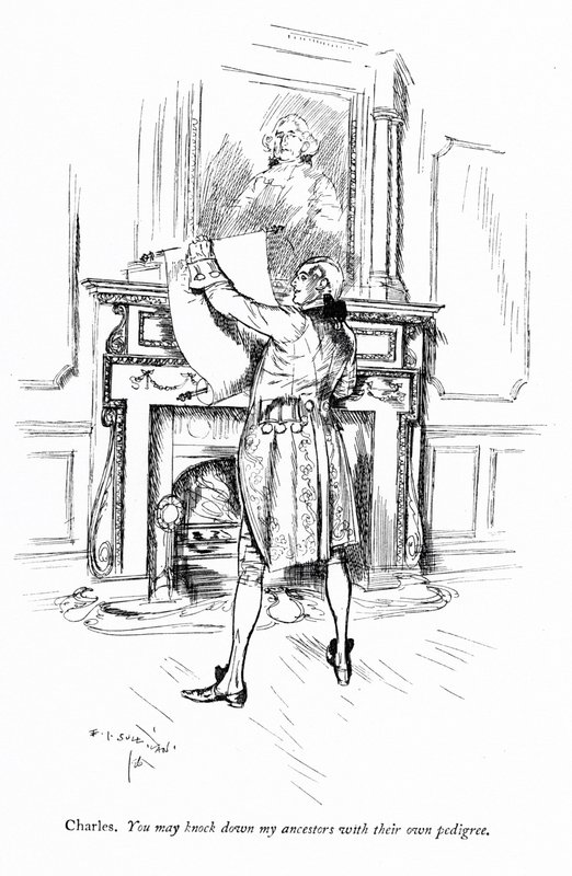 Illustration pour La School for Scandal de Sheridan (gravure) - Edmund Joseph (after) Sullivan