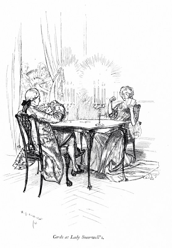 Illustration pour La School for Scandal de Sheridan (gravure) - Edmund Joseph (after) Sullivan