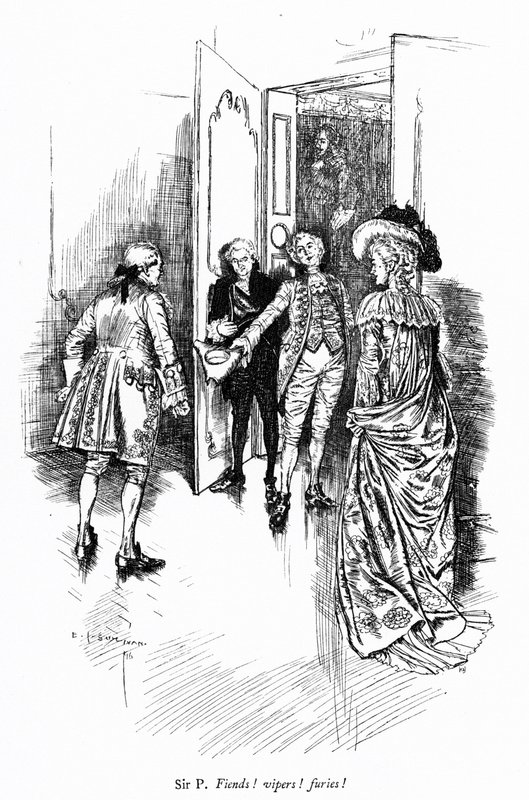 Illustration pour La School for Scandal de Sheridan - Edmund Joseph (after) Sullivan