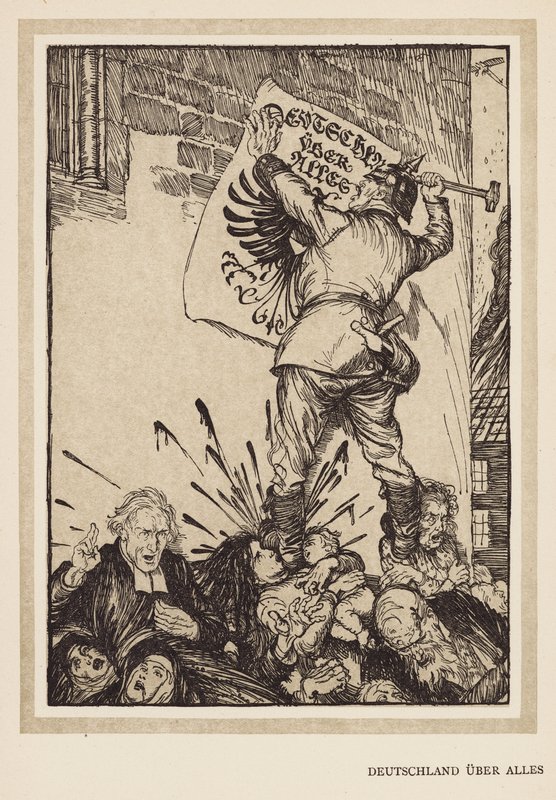 La guirlande du Kaiser : Deutschland Über Alles - Edmund Joseph (after) Sullivan