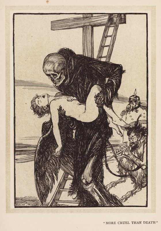 La guirlande du Kaiser : "Plus cruel que la mort" - Edmund Joseph (after) Sullivan