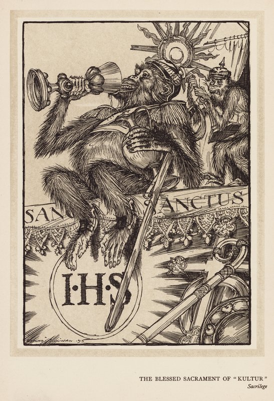 La guirlande du Kaiser : Le Saint-Sacrement de la "Kultur" - Edmund Joseph (after) Sullivan