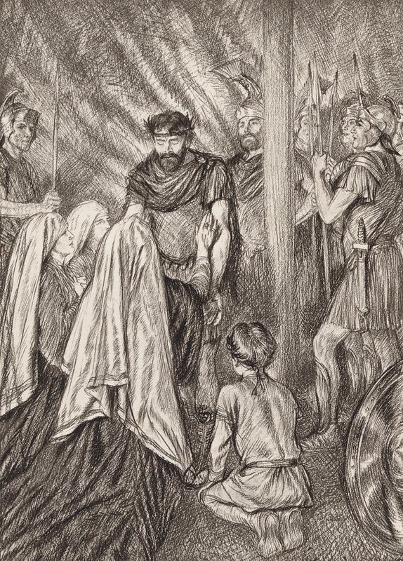 William Shakespeare : La Tragédie de Coriolan, Acte V, Scène 3 - Edmund Joseph (after) Sullivan