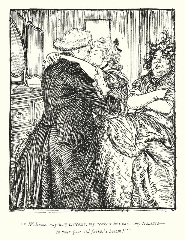 Illustration pour Le Vicaire de Wakefield par Oliver Goldsmith - Edmund Joseph Sullivan