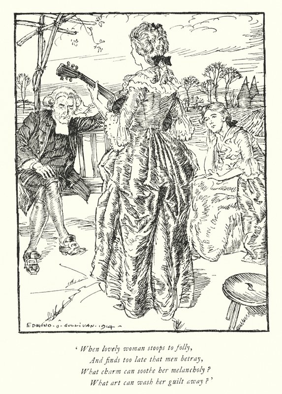 Illustration pour Le Vicaire de Wakefield par Oliver Goldsmith - Edmund Joseph Sullivan