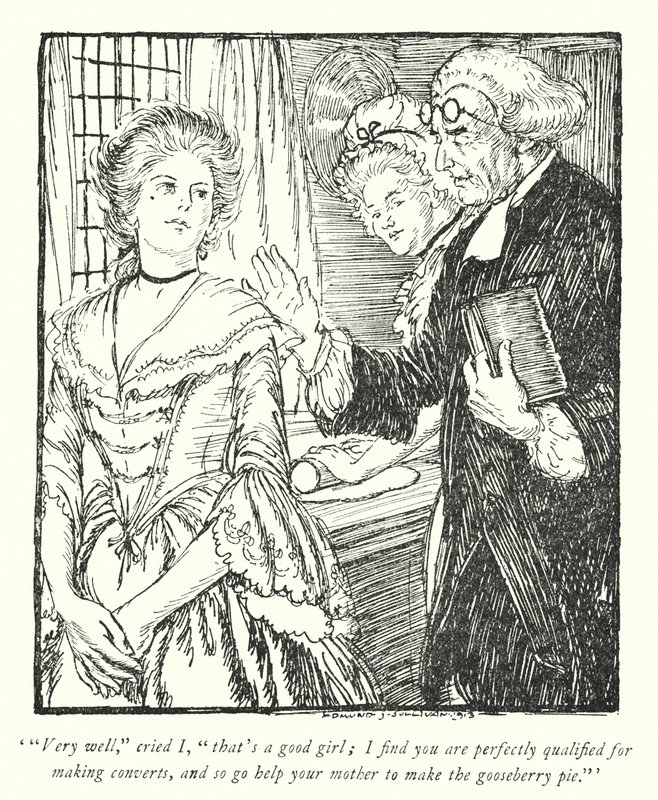 Illustration pour Le Vicaire de Wakefield par Oliver Goldsmith - Edmund Joseph Sullivan
