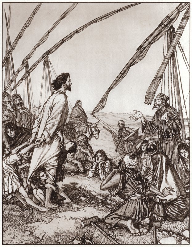 Jésus demande : Qui est mon prochain ? - Edmund Joseph Sullivan