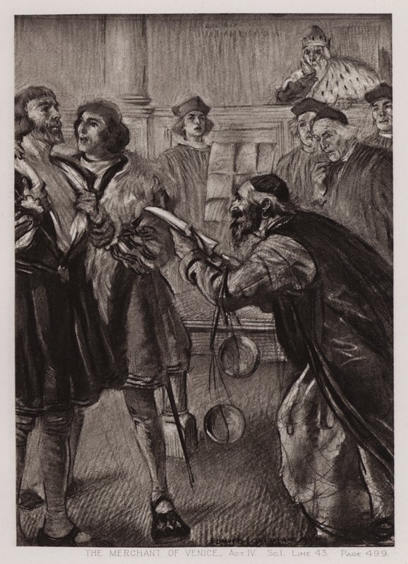 Le Marchand de Venise, Acte IV, Scène I - Edmund Joseph Sullivan