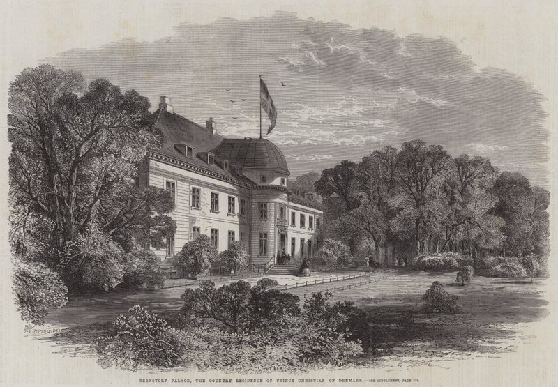 Palais de Bernstorf, la résidence de campagne du prince Christian de Danemark - Edmund Morison Wimperis