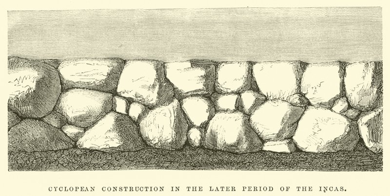 Construction cyclopéenne à la période tardive des Incas - Edouard Riou