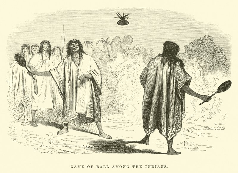 Jeu de balle chez les Indiens - Edouard Riou