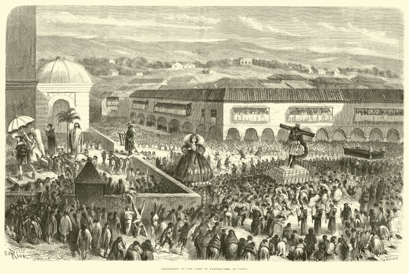Procession du Seigneur des Tremblements à Cuzco - Edouard Riou