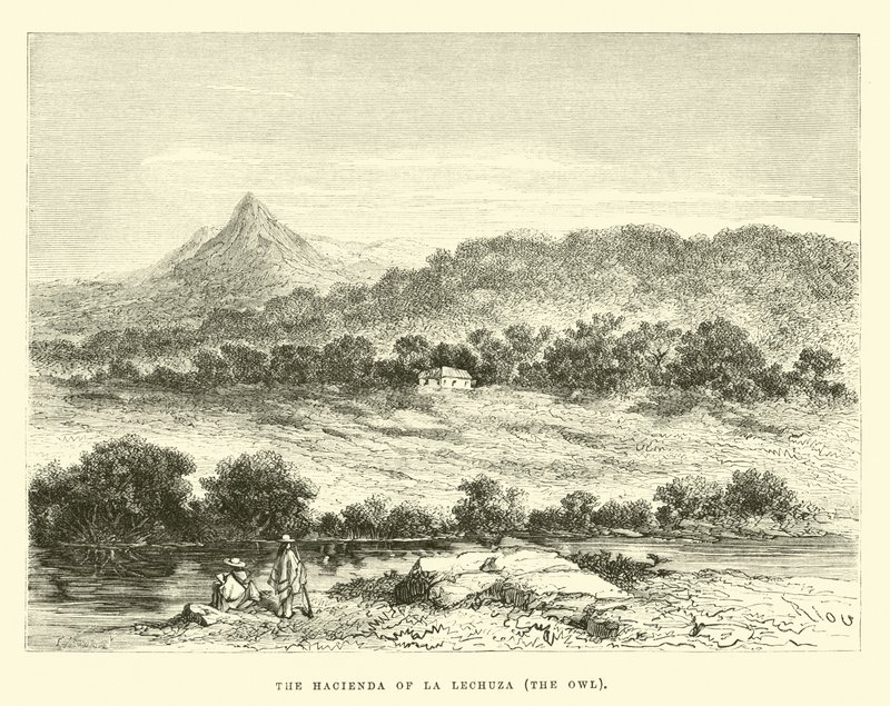 La hacienda de La Lechuza, la Chouette - Edouard Riou