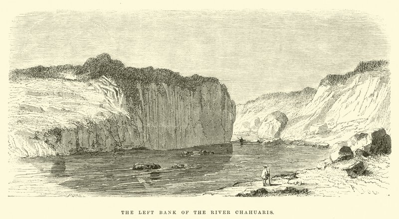La rive gauche de la rivière Chahuaris - Edouard Riou