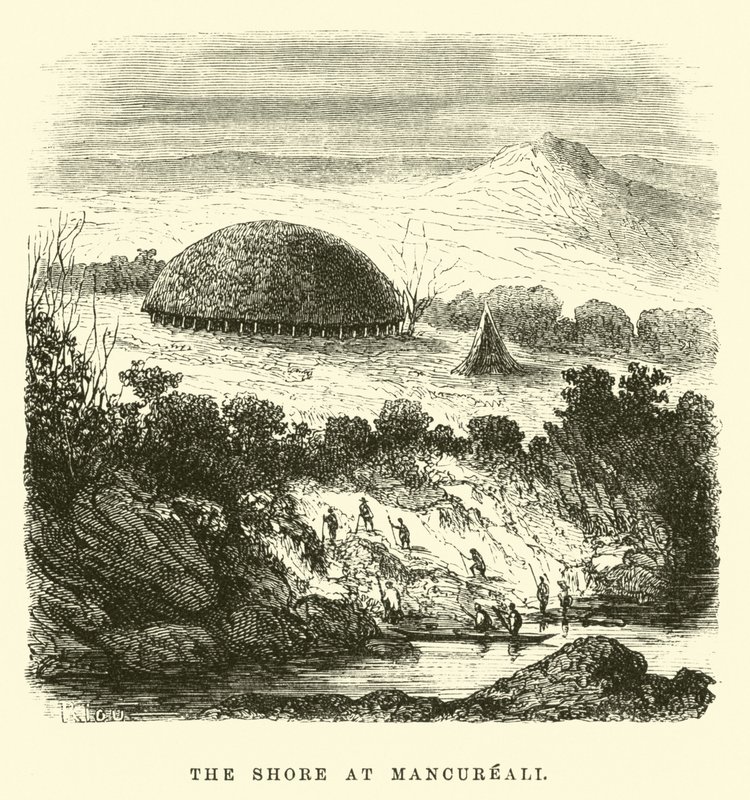 Le rivage à Mancureali - Edouard Riou