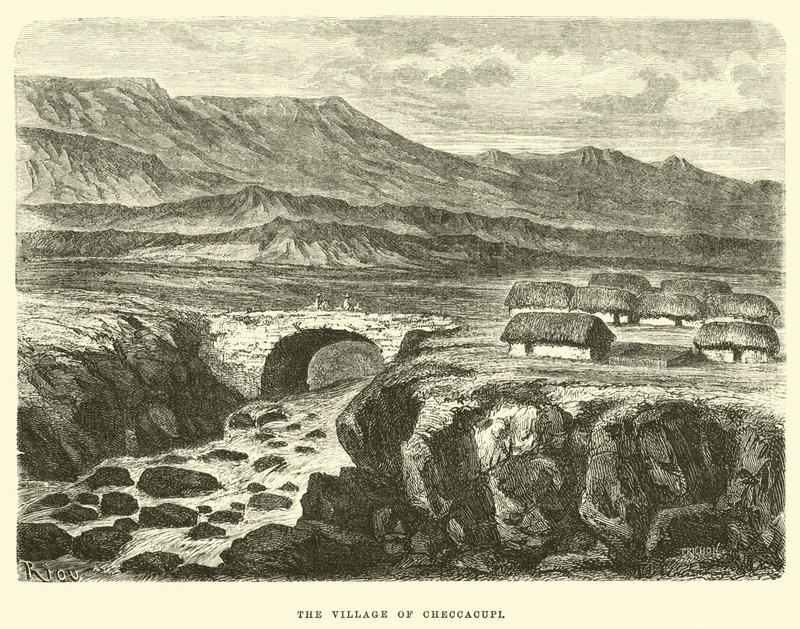 Le village de Checcacupi - Edouard Riou