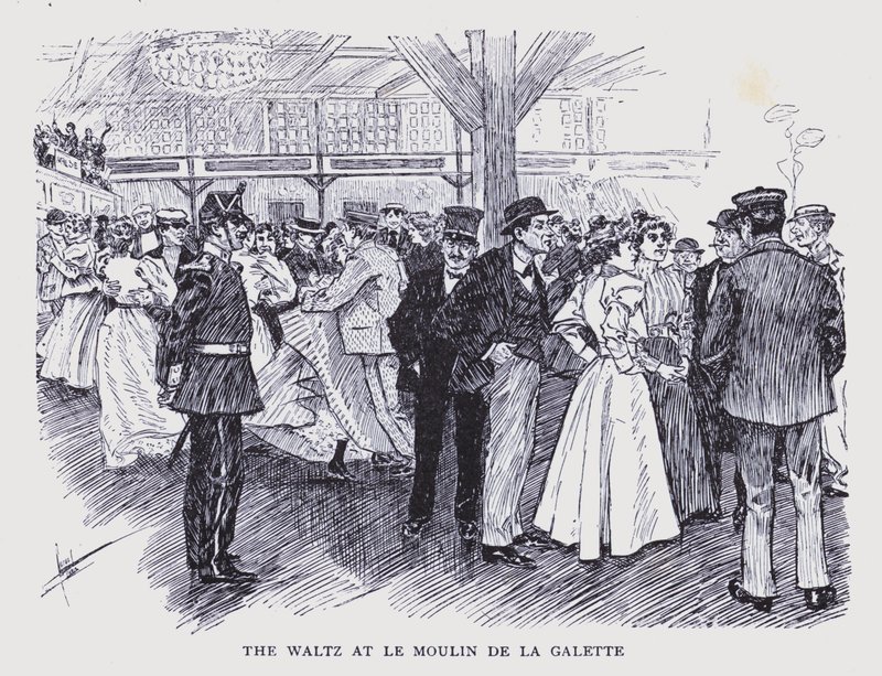 Paris bohème : La valse au Moulin de la Galette (litho) - Edouard Alfred (1875 1954) Cucuel