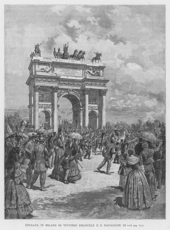 Entrée à Milan de Victor-Emmanuel II et Napoléon III - Edouardo Matania