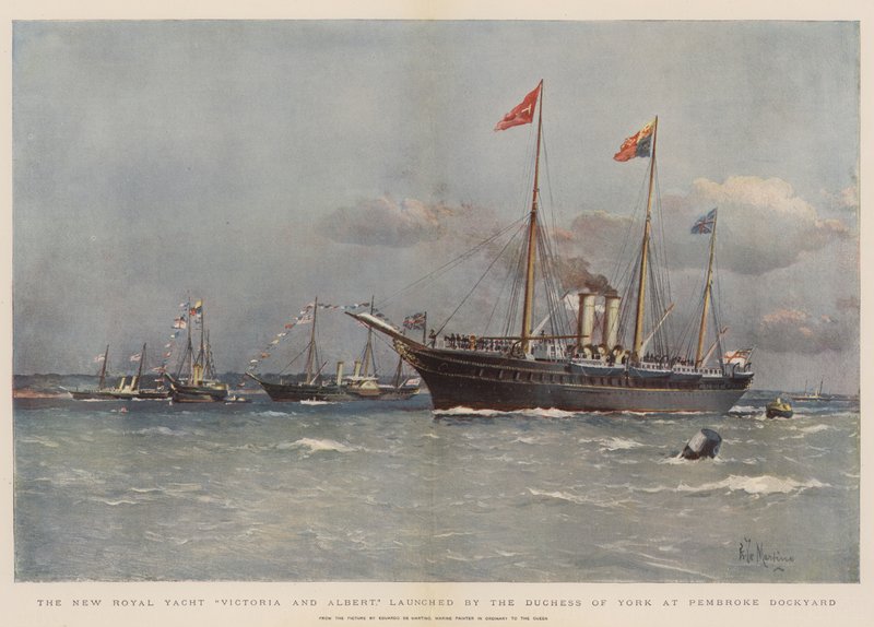 Le nouveau yacht royal Victoria et Albert, lancé par la duchesse d