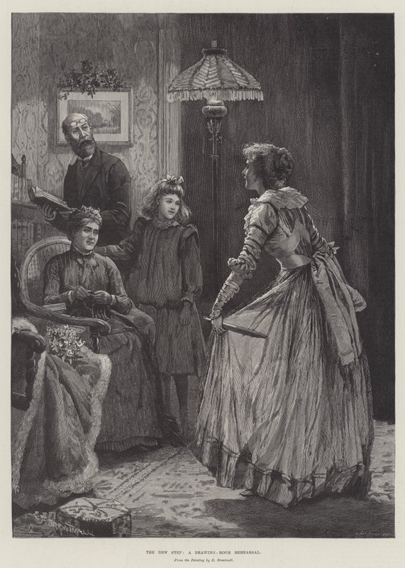 Le Nouveau Pas, une Répétition dans le Salon - Edward Frederick Brewtnall