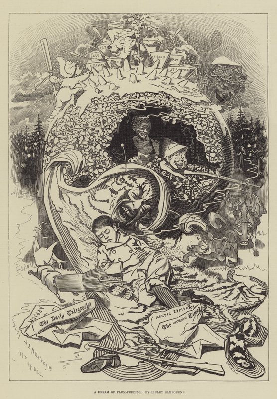 Un rêve de plum-pudding - Edward Linley Sambourne