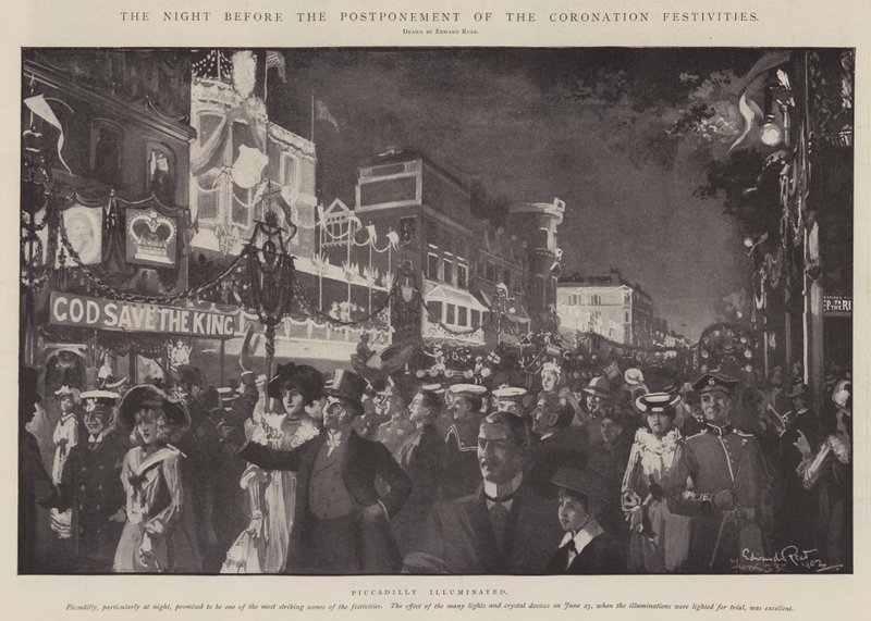 La Nuit avant le report des festivités du couronnement - Edward Read