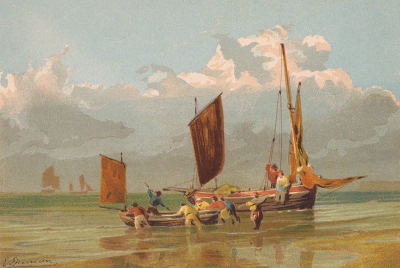 Bateaux de pêche sortant, au large de Norfolk - Edward (after) Duncan