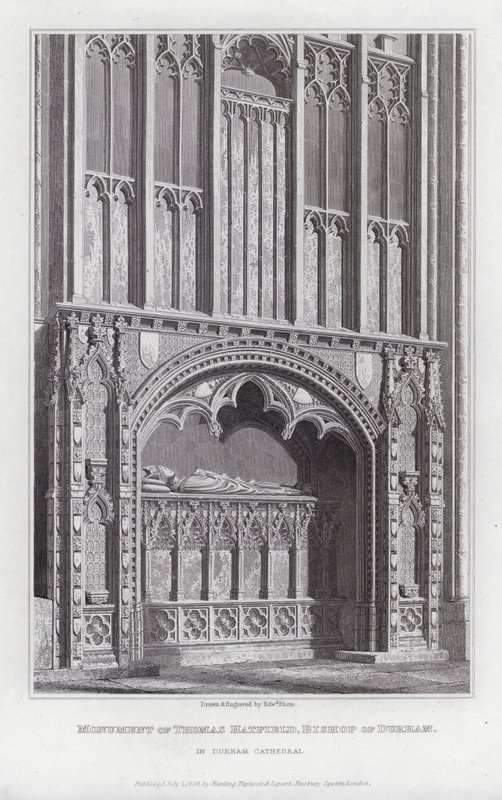 Monument de Thomas Hatfield, évêque de Durham, dans la cathédrale de Durham - Edward Blore