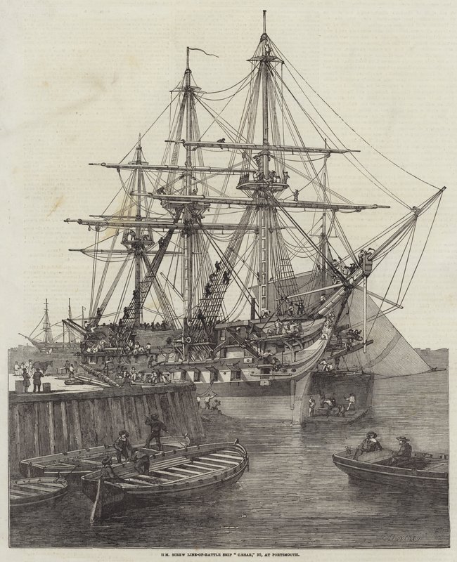 HM Screw Line-of-Battle Ship Caesar, 90, à Portsmouth - Edward Duncan