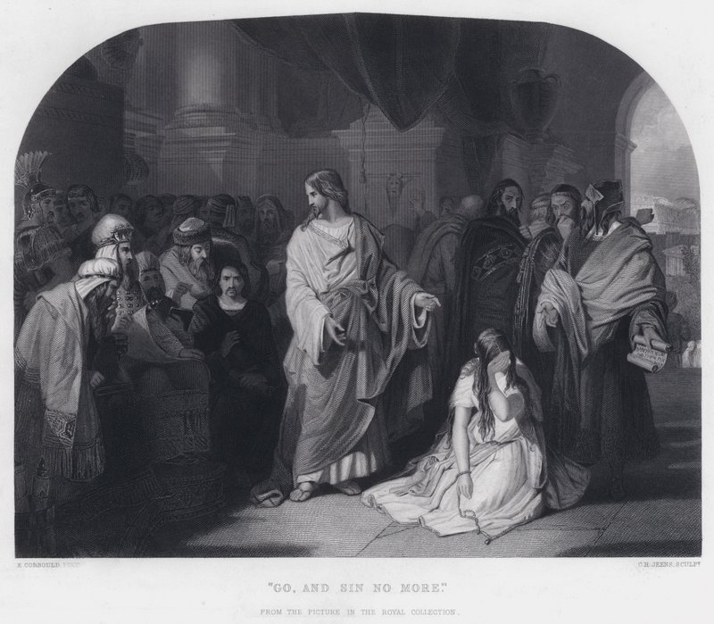 "Va, et ne pèche plus" - Edward Henry (after) Corbould