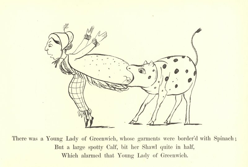 Il y avait une jeune dame de Greenwich, dont les vêtements étaient bordés d