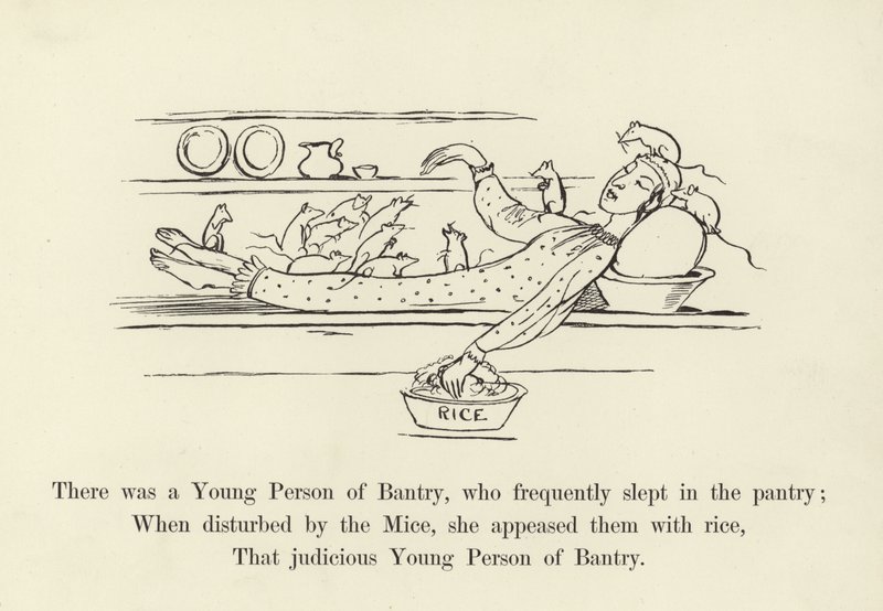 Il y avait une jeune personne de Bantry, qui dormait fréquemment dans le garde-manger - Edward Lear