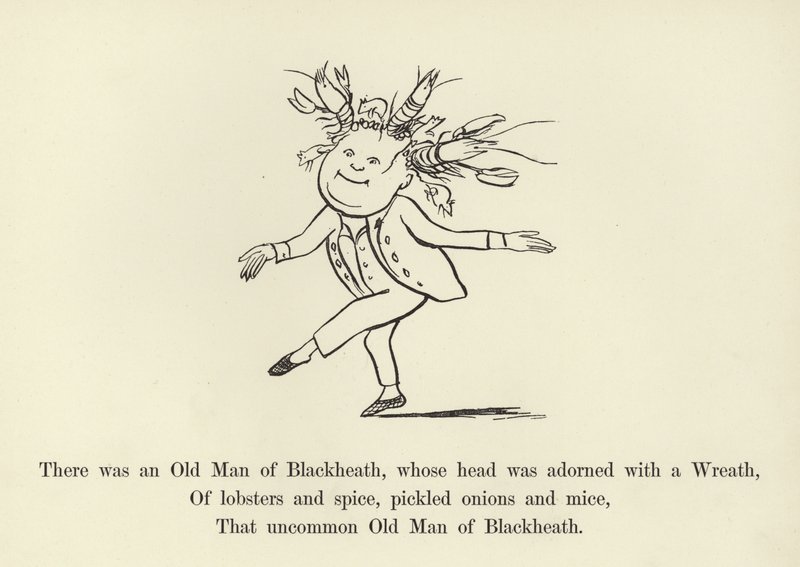 Il y avait un vieil homme de Blackheath, dont la tête était ornée d