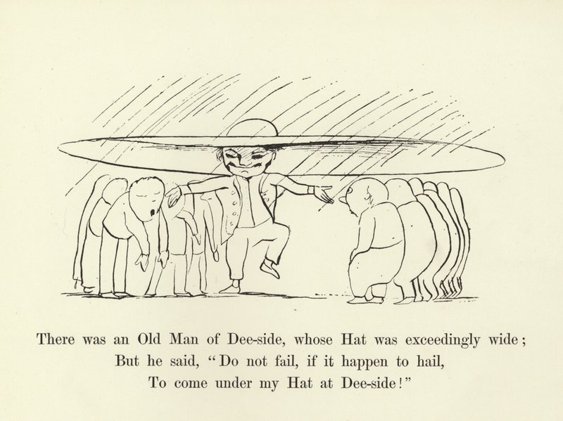 Il y avait un vieil homme de Dee-side, dont le chapeau était extrêmement large - Edward Lear