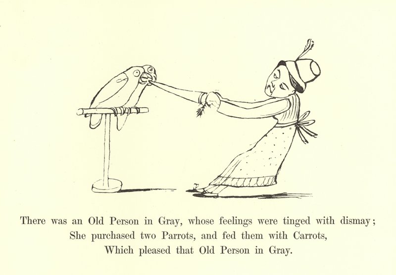 Il y avait une vieille personne en gris, dont les sentiments étaient teintés de consternation - Edward Lear