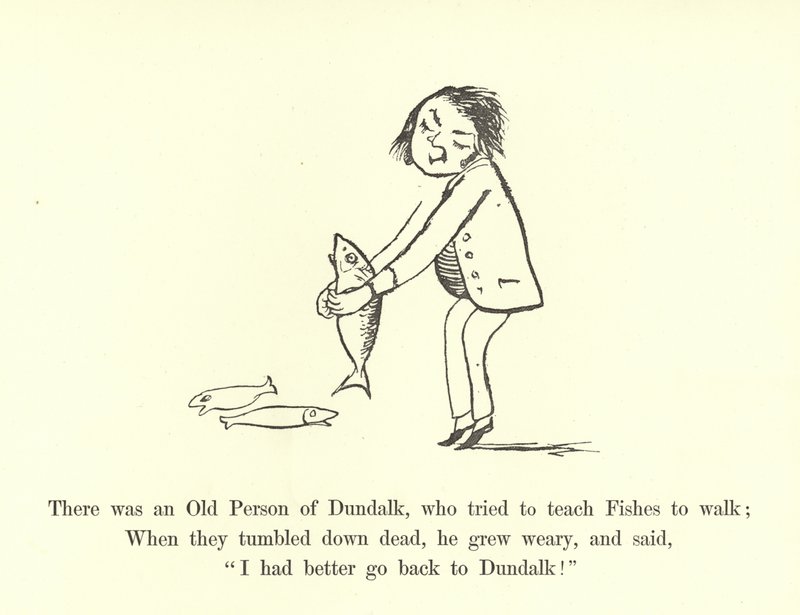 Il y avait une vieille personne de Dundalk, qui essayait d