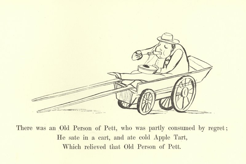 Il y avait une vieille personne de Pett, qui était en partie consumée par le regret - Edward Lear